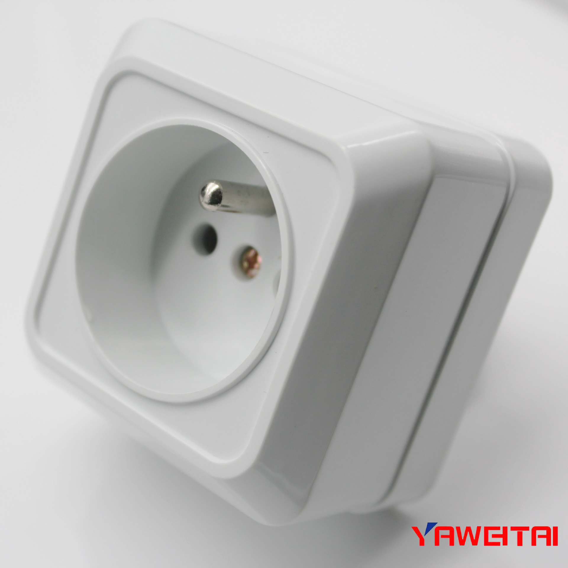 欧标法式墙壁插座 明装法式插座 一孔法式插座