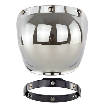 Three-Button Windproof Lens with — Dəbilqə (Kaska) aksesuarları - silver-plated-black-bracket