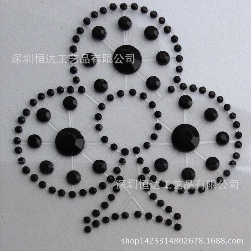 Processed Tattoo Stickers, Rhinestone Stickers, Single Adhesive-Backed Rhinestones, Various Gift Card Stickers with Rhinestones, Can Be Arranged in Patterns