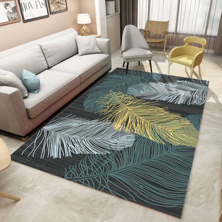 Alfombra estilo nórdico de Amazon, alfombra para sala de estar, sofá, mesa de centro, alfombra para entrada, alfombra de terciopelo cristalino de fácil cuidado y cobertura completa para el hogar.