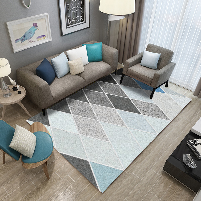 Alfombra estilo nórdico de Amazon, alfombra para sala de estar, sofá, mesa de centro, alfombra para entrada, alfombra de terciopelo cristalino de fácil cuidado y cobertura completa para el hogar.