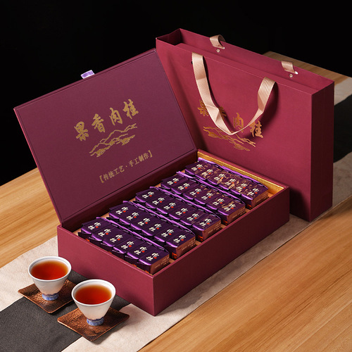 Wuyi Rock Tea Special Grade Da Hong Pao High-end Tea Gift Box, a gift for giving, featuring Rougui Oolong Tea and Black Tea, wholesale.