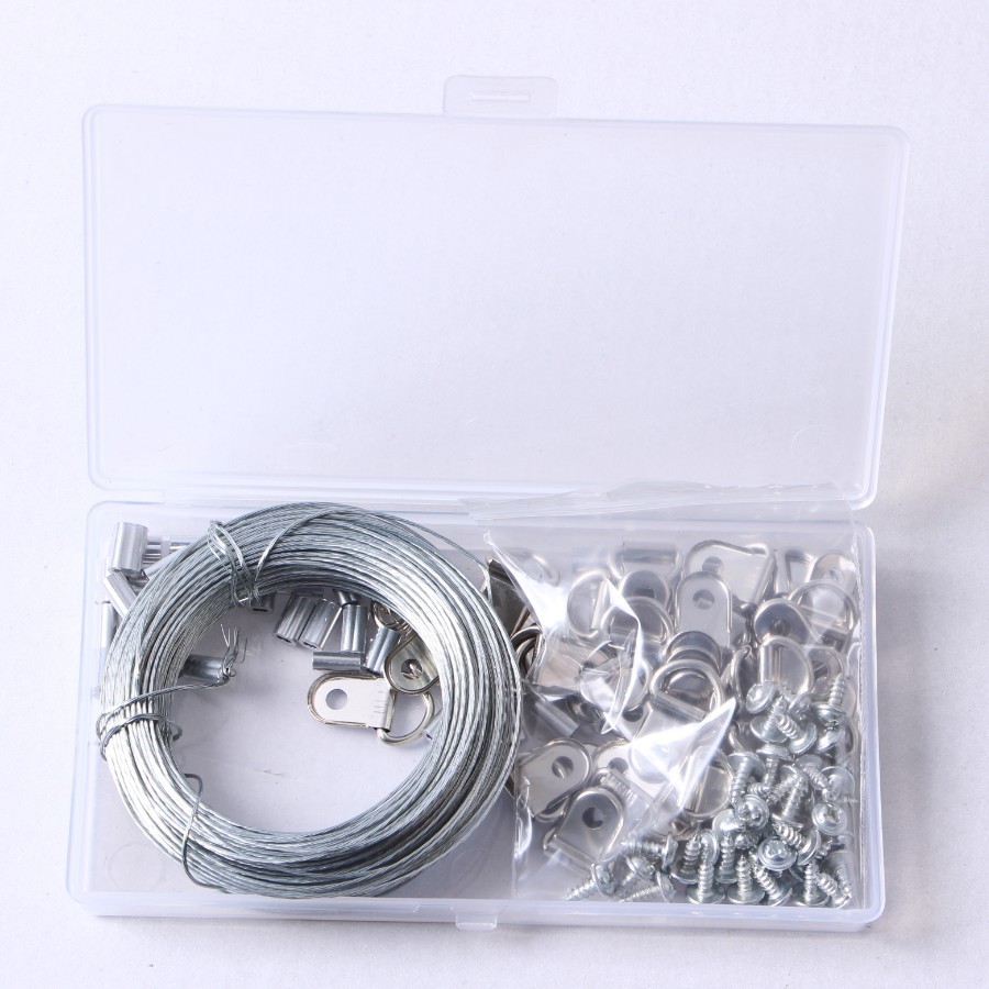 En stock suministro colgando pintura alambre cuerda foto marco cuerda gancho aluminio hebilla traje colgando pintura accesorios combinación