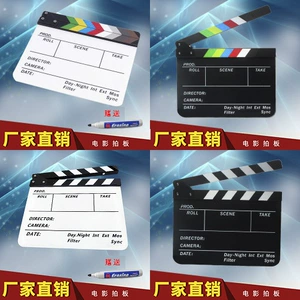 辉摄Lightupfoto Акриловый директор правление английский фильм Clap Board Красочная полевая доска
