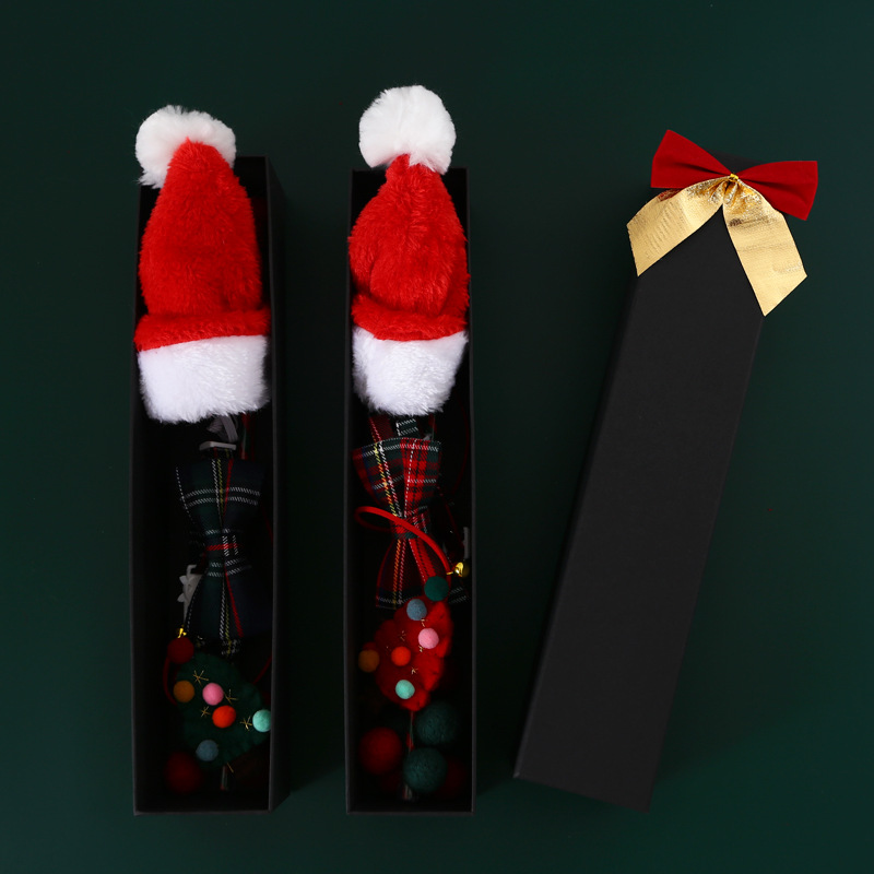 Comercio exterior mascotas Navidad tipo caja de regalo gato perro corbata collar juguete sombrero caja de regalo lana