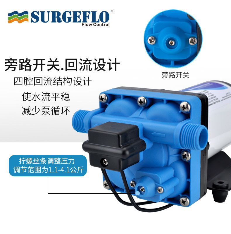 42系列静音隔膜泵110V/220V房车游艇水泵自动增压泵自吸泵船用泵