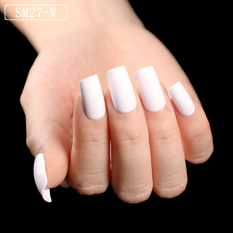 A variety of colors optional long head nail patch wear solid color nail OPP bag