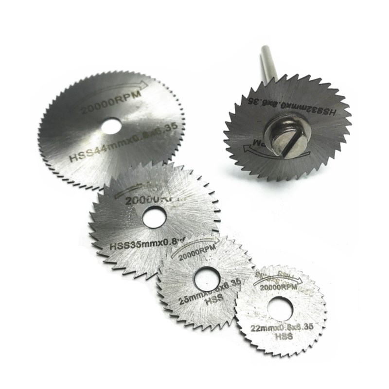 跨境6件套锯片HSS电磨配件吊磨圆锯片木工薄切割片3.17MM耐用刀片
