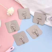 义乌热销现货拉丝灰挂钩子魔力胶粘免钉浴室厨房强力衣帽无痕粘钩