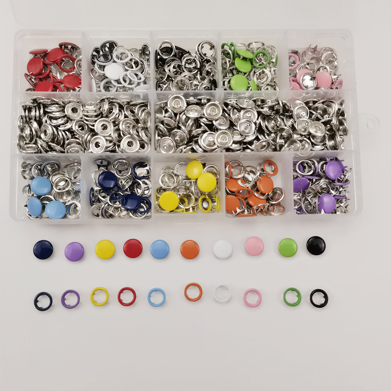 Para transfronterizo en stock color 10/9. 5mm sólido de cinco botones hebilla hueca protección del medio ambiente Niños Bebé Botón de cuatro botones