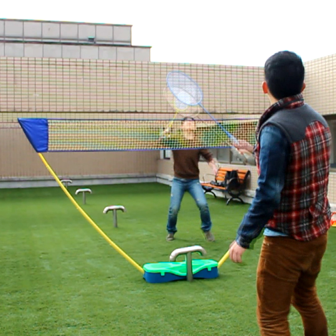 Comercio exterior portátil bádminton red rack traje tipo de almacenamiento 3 M entretenimiento en el hogar Simple Red de tenis post línea de campo