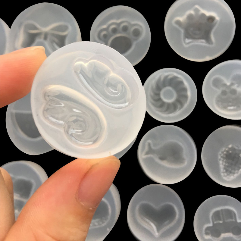 Espejo múltiple animal elefante pez cola arco conejo amor AB epoxi DIY accesorios de joyería hechos a mano