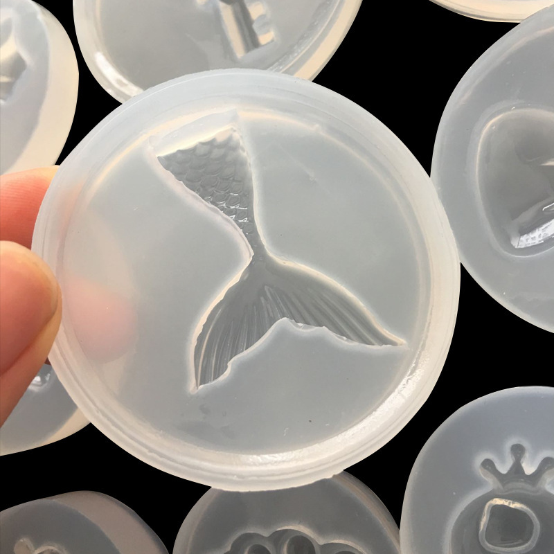 Espejo múltiple animal elefante pez cola arco conejo amor AB epoxi DIY accesorios de joyería hechos a mano