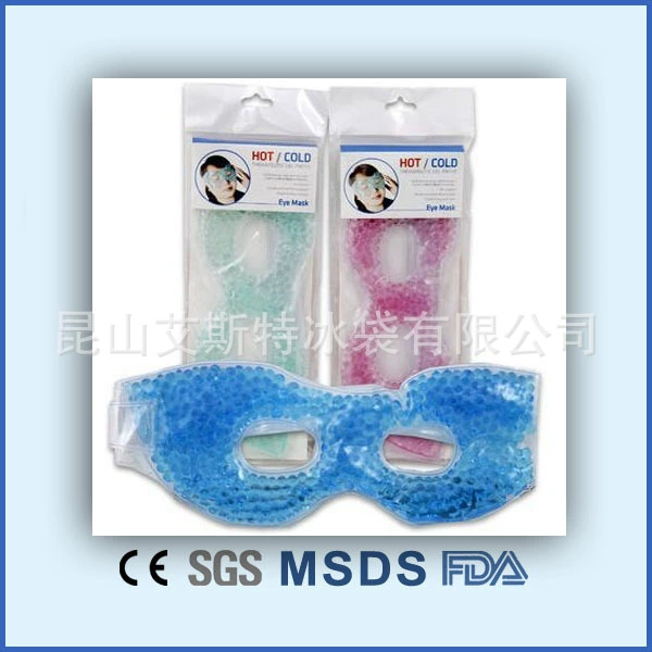 Слип-маска PVC, гель, бусины, холодный компресс, защита глаз