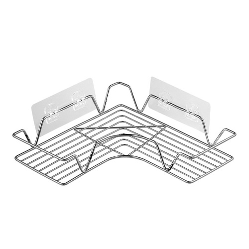 New stainless steel tripod bathroom storage rack multifunctional storage rack no punching simple organization rack