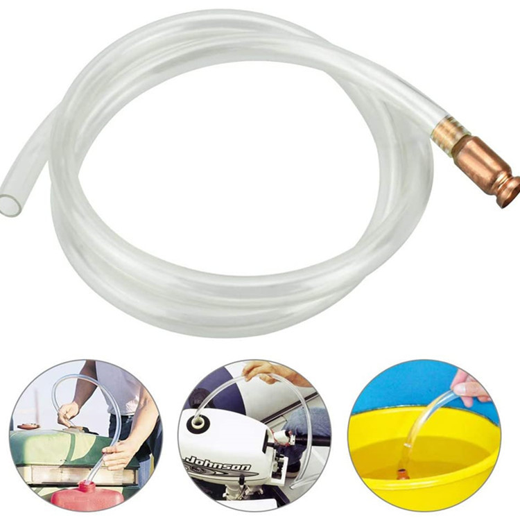 Bomba de aceite automática 1,8 m sifón tubo de aceite tubo de suministro de líquido reabastecimiento de paja antiestático fácil limpieza tubería de PVC