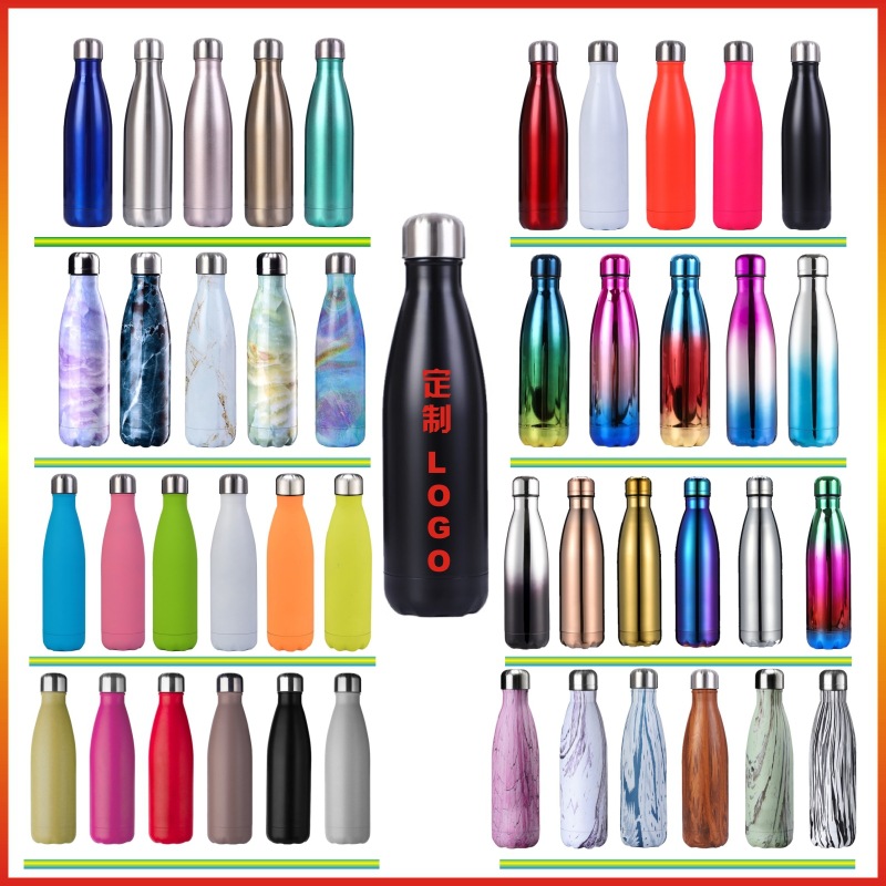 Manufacturers for cross-border 304 stainless steel Coke bottle gift cup thermos bowling cup outdoor sports kettle