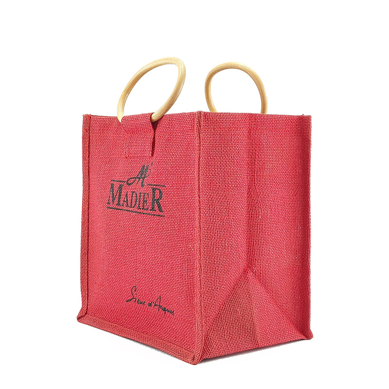 厂家专业彩色麻布红酒礼品茶叶包装 麻布手提袋 棉麻布购物袋LOGO