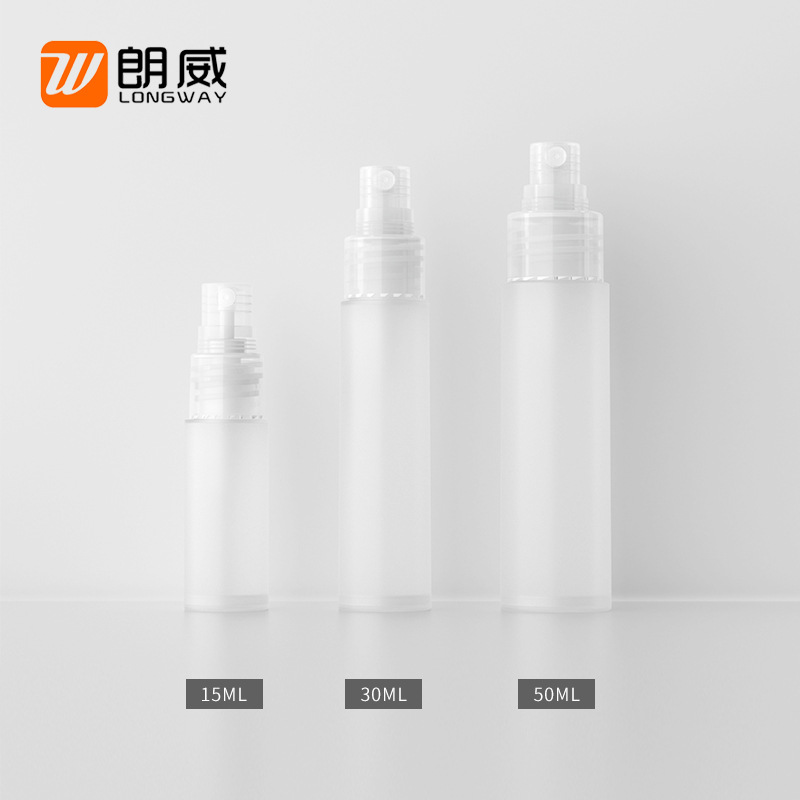 30ml/50mlPP niebla fina prensa spray botella tóner perfume muestra portátil botella vacía viaje sub-botella
