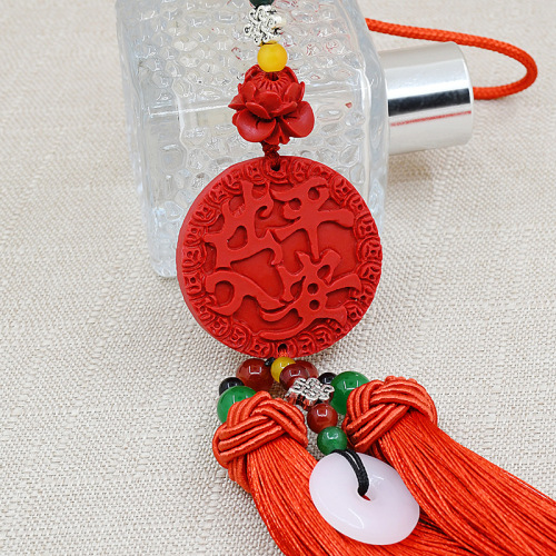 Zhu Sha Style Car Ornament for Peaceful Entry and Safe Departure, Sailboat Buddha Car Air Freshener, Creative Car Interior Decor