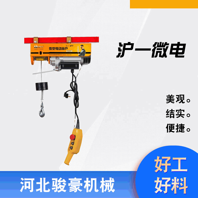 微型电动葫芦吊机多功能提升机 1吨家用小型升降机起重机沪一牌