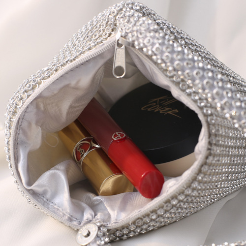Factory direct sales cross-border dinner bag pure handmade rhinestone mine evening bag hand-held portable banquet bag women's handbag small