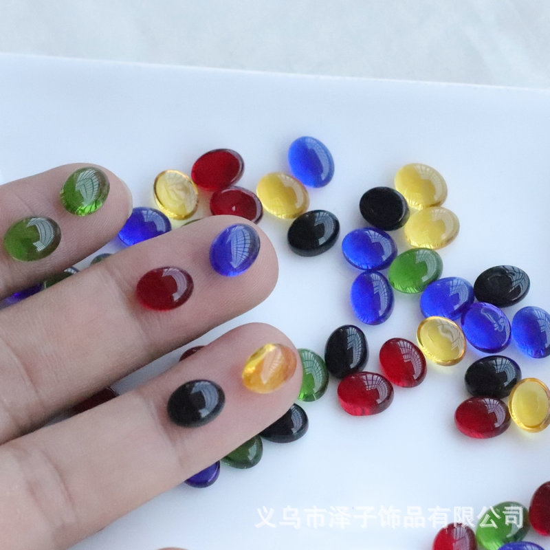 glass gemstone for ring drop-shaped