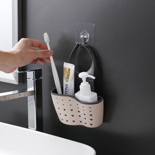 Double-layer stackable sink sponges drain hanger storage rack basket faucet holder shelf drain basket