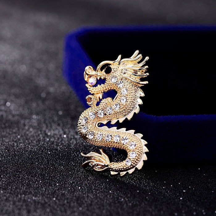 Estilo chino retro dragón broche insignia de los hombres de estilo coreano ropa simple collar decorativo pin traje pin ramillete Accesorios