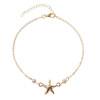 Fashionable metal ankle bracelet, accessory from pearl, European style, suitable for import, simple and elegant design