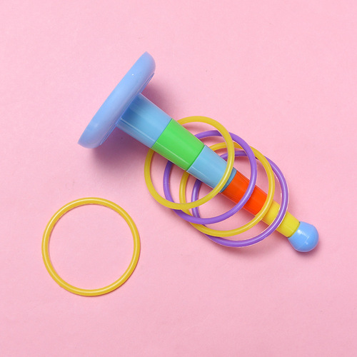 Children's ring small toys educational student sports parent-child outdoor stall plastic creative rainbow layered