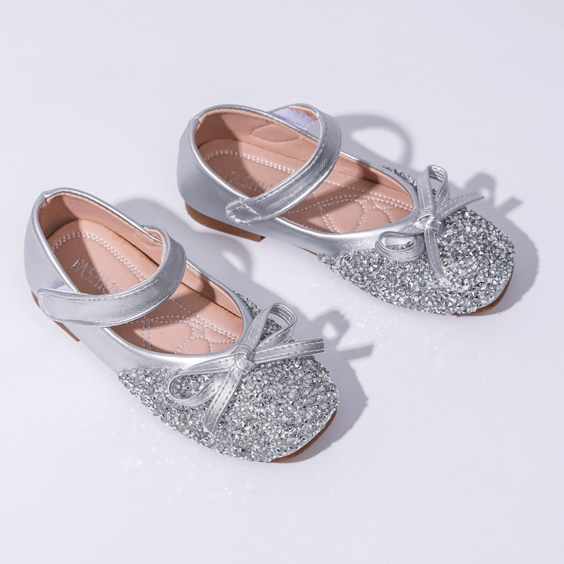 Zapatos de Princesa con Lentejuelas para Niñas, Otoño 2026, Zapatos de Cristal con Pedrería para Niñas, Zapatos Escolares, Zapatos Brillantes para Baile image 9
