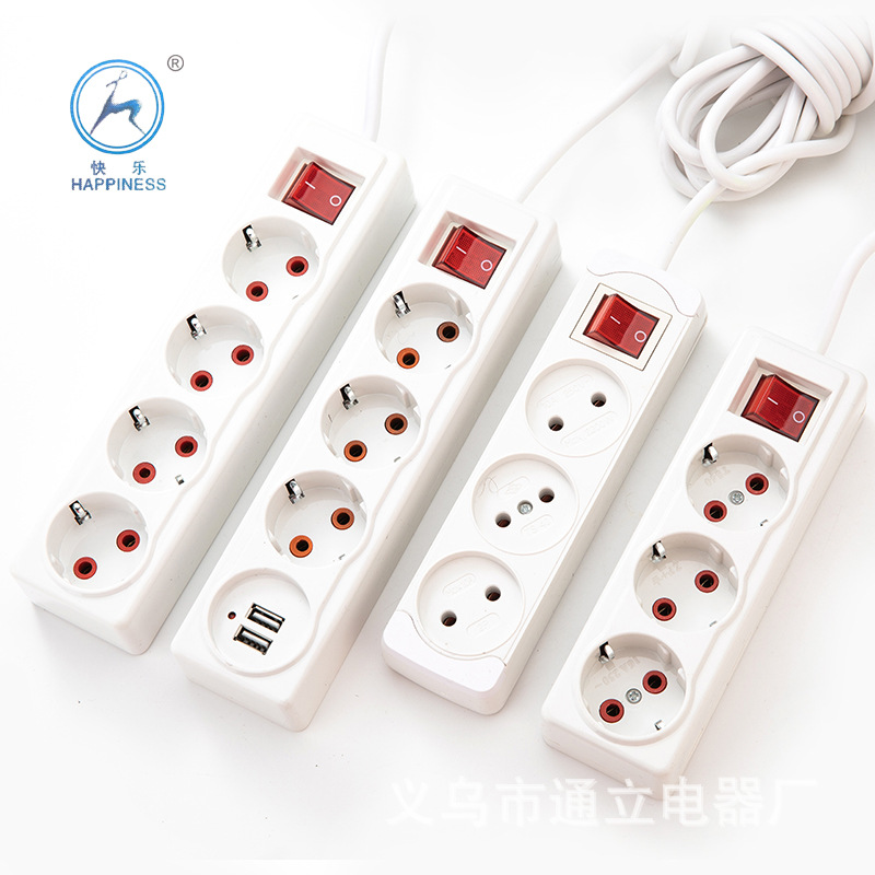 欧式罗比 FB插板 多功能带USB插线板排插接线板带开关 智能插板