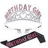 Flash Diamond Birthday Crown BIRTHDAY GIRL Party Decoration Crown Board Dance Shop Bottering Set