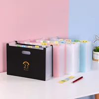 [back to school season] labeled accordion bag a4 large capacity student office folder multi-compartment storage bag