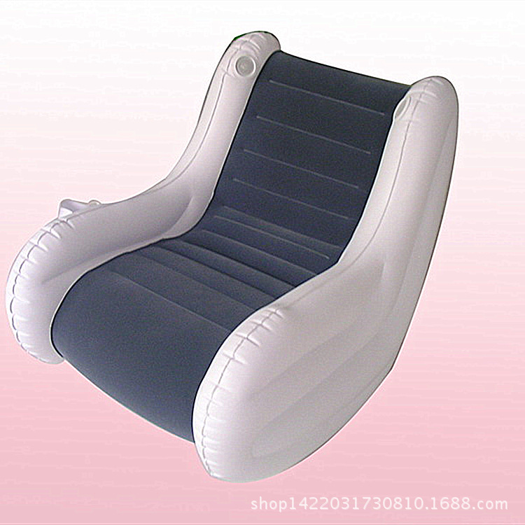支持客客PVC充气植绒沙发休闲懒人靠背沙发音乐杯孔摇摇椅