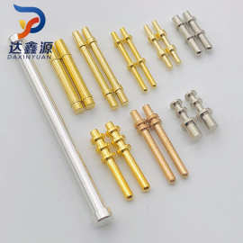 达鑫源跳线插针圆铜针 PCB板双台阶H62锡磷青铜十字铜针pin针