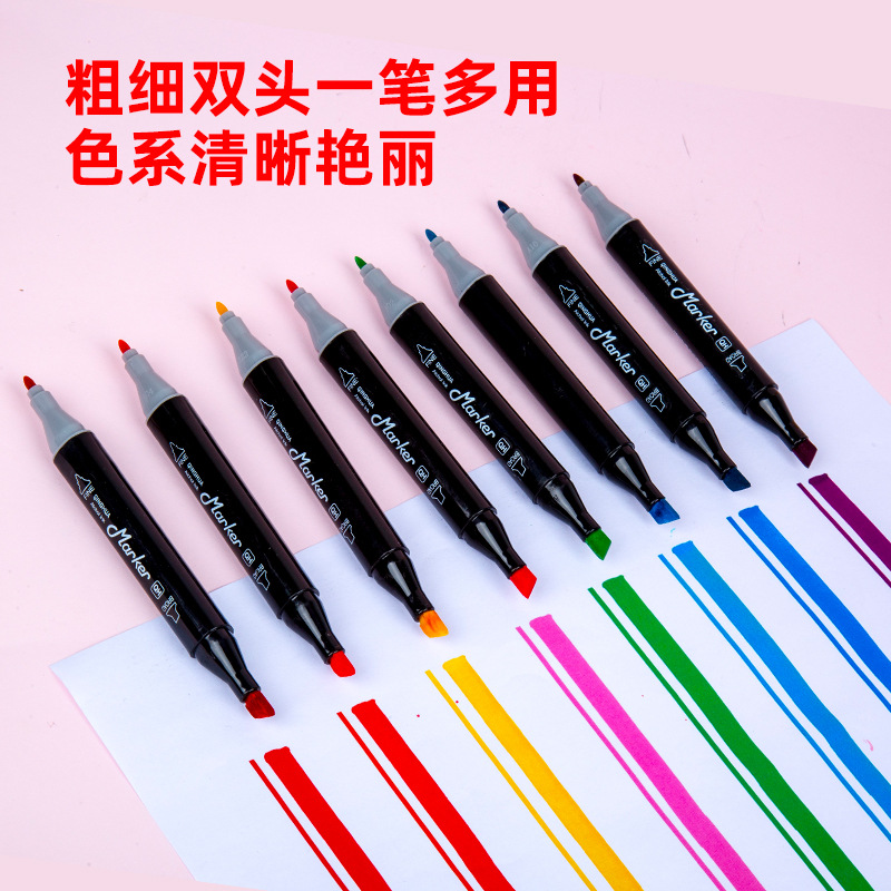 Doble cabeza triángulo alcohólico marcador pop cartel pluma pintura diseño graffiti arte estudiante rotulador