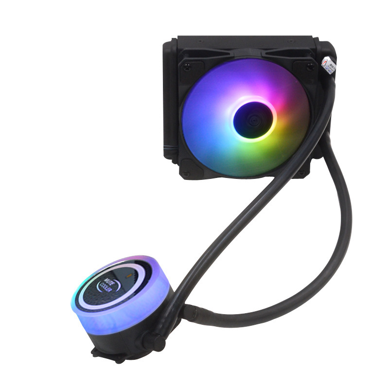 CPU radiator fan computer desktop mute water-cooled pure copper base integrated water-cooled radiator