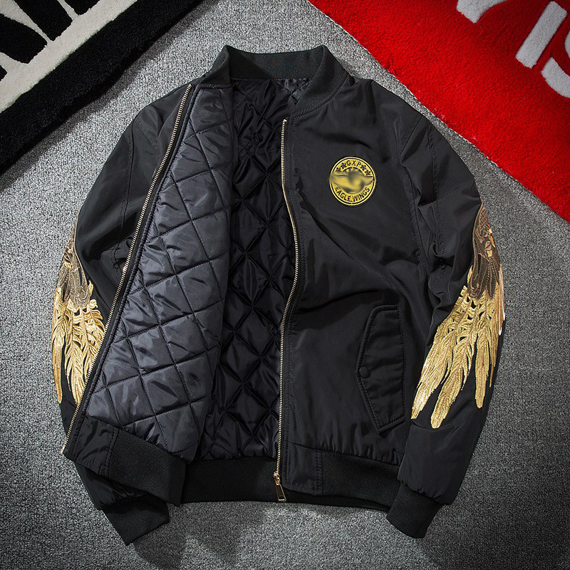 Japonés chaqueta de los hombres Alas de Oro bordado Harajuku estilo MA-1 piloto chaqueta de la marca de moda pareja de béisbol uniforme de las mujeres