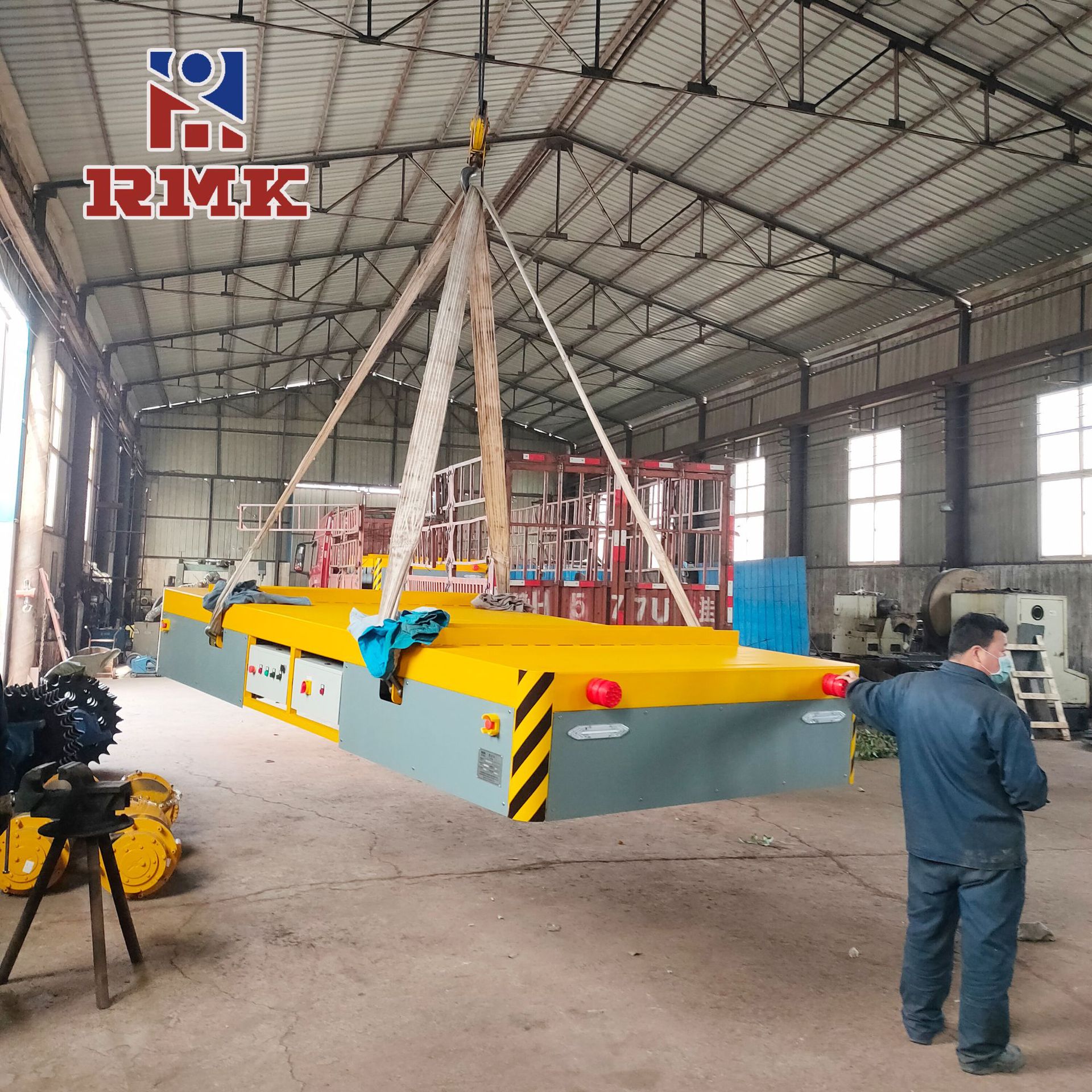 设备转运平板车 低压轨道取电轨道平车 1435mm轨距地面轨道车