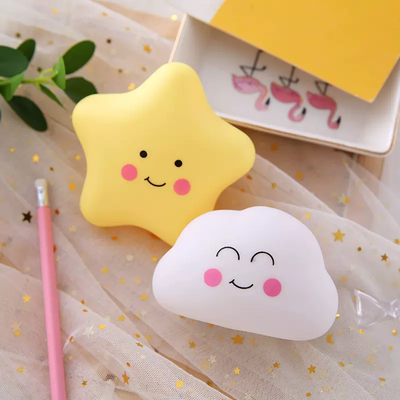 创意儿童小夜灯星星云朵可爱夜灯孩子创意生日礼物小奖品地摊礼物