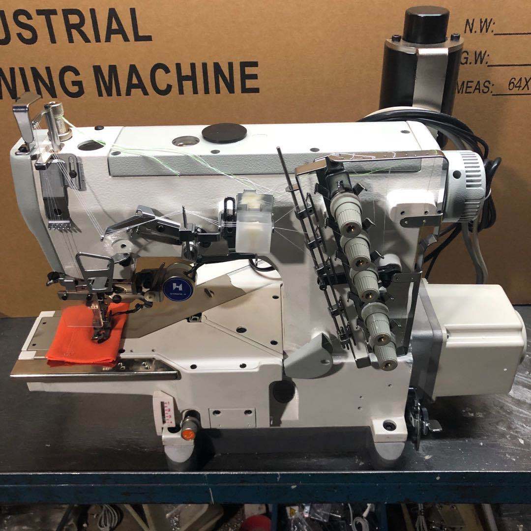 Venta al por mayor JK600 pequeña cabeza cuadrada máquina de coser automática camisola tres-aguja máquina de coser de cinco hilos máquina de coser industrial