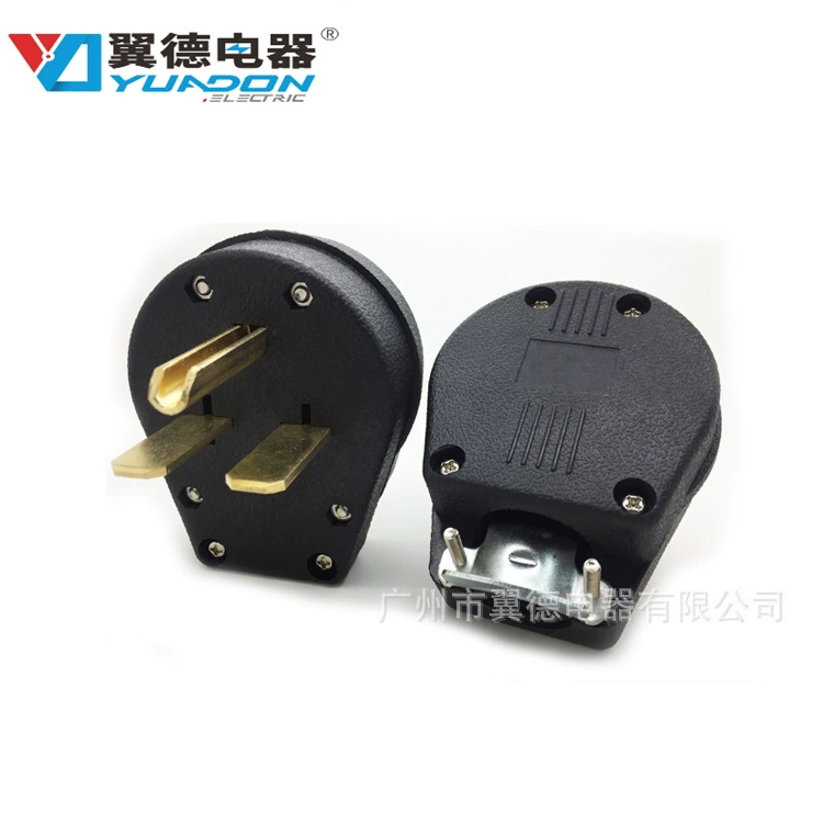 Производитель Yide поставляет американский трехконтактный силовой штекер NEMA 6-30P для автодомов, 30А, высокой мощности, американского стандарта.