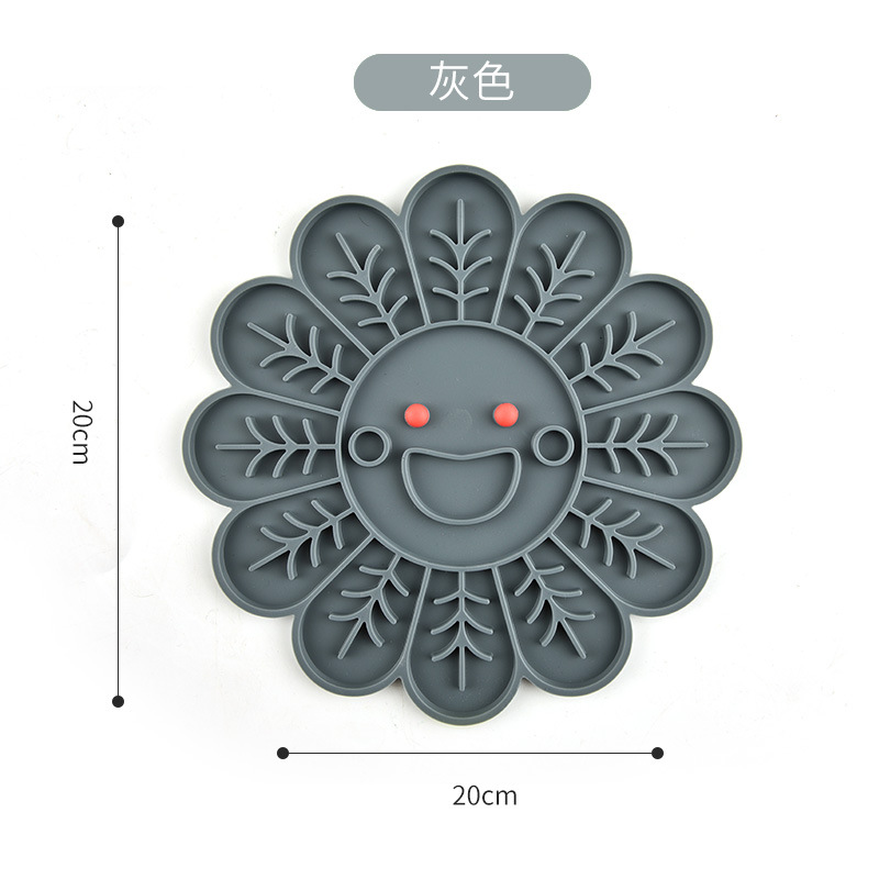 Los fabricantes transfronterizos Pet Bowl lamiendo estera gato tazón para mascotas vajilla mantel de silicona para mascotas tazón de comida lenta