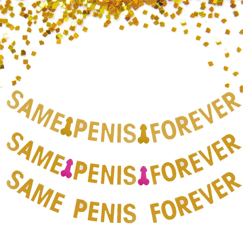 [Европейский стиль свадебный флаг SAME PENIS FOREVER одиночная вечеринка флаг развлекательная гирлянда]