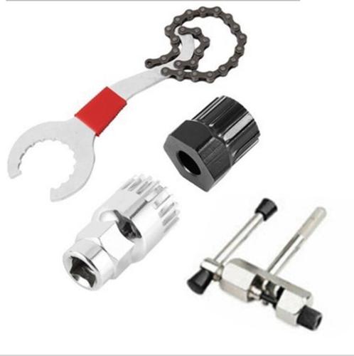 Multifunctional all-in-one bottom bracket flywheel fixed wrench, tailhook wrench three-in-one/bicycle maintenance tool set