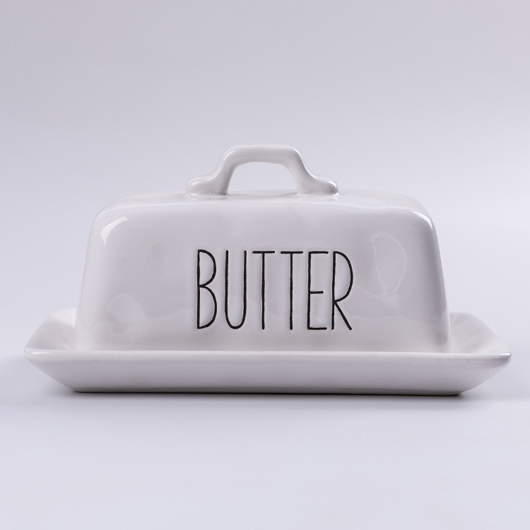 Export Amazon Ceramic Butter Plate, Scratched Mesh Logo Ceramic Bread Plate, Home Kitchen Ceramic Supplies
