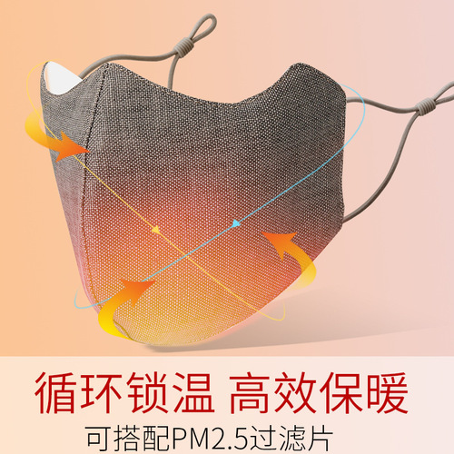 3-layer cotton warm eye protection thickened Amazon cold-proof 3D three-dimensional autumn and winter face mask cloth cross-border