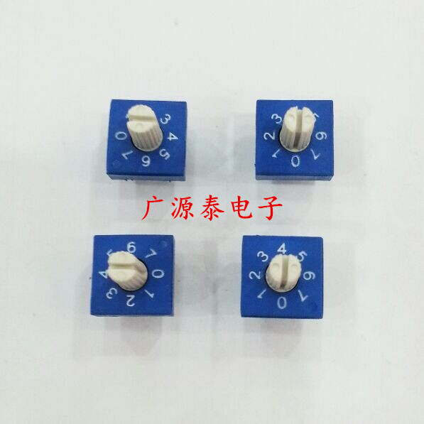 台湾ECE 8421旋转编码开关ERD208RS 0-7/8档 带柄3:3脚 直插开关